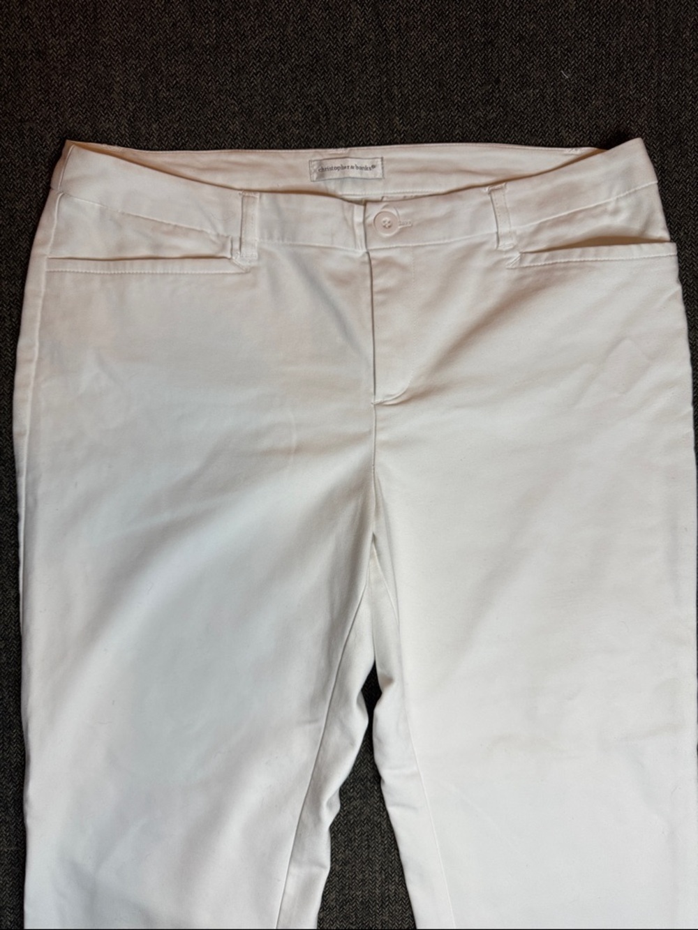 Christopher & Banks Light Cream Women's Pants - Picture 3 of 8